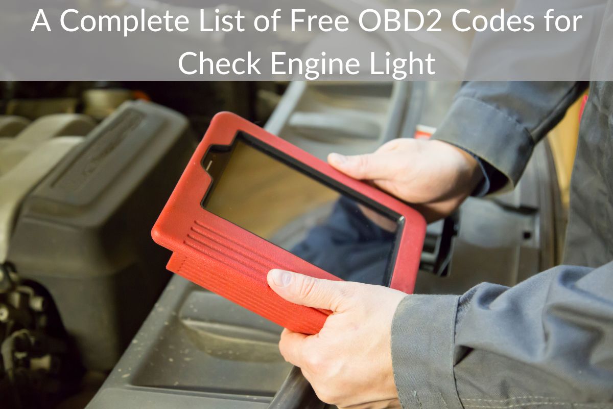 A Complete List of Free OBD2 Codes for Check Engine Light